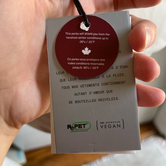 Noize “Addie” Puffer Coat in Snow, off white, faux fur hood winter coat, size M - Picture 15 of 16